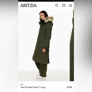 Aritzia powder parka long